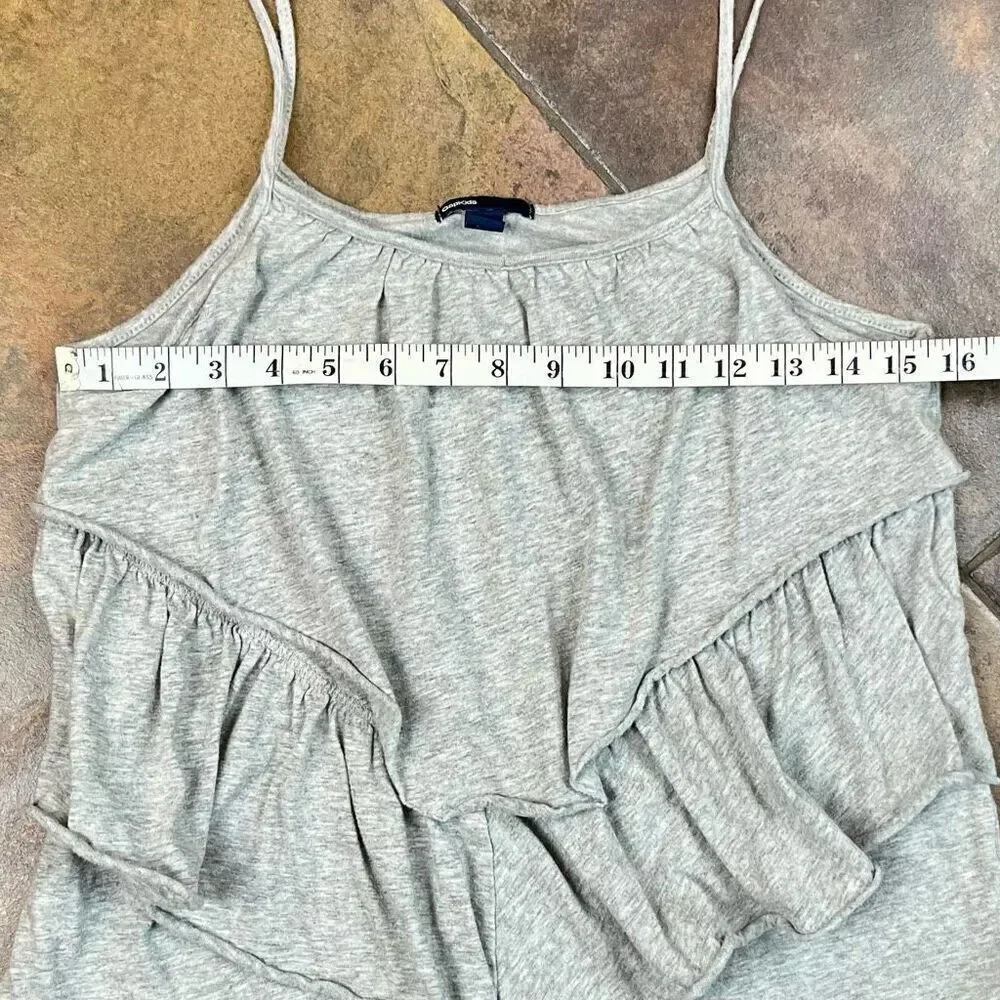 Gap Kids Gray Spaghetti Strap Layered Camisole Tank XXL (14-16)